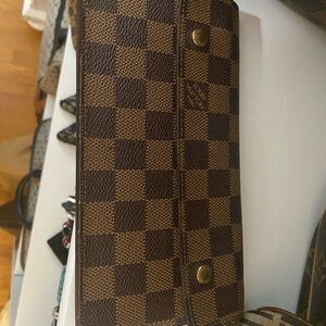 Louis Vuitton Damier Ebene double snap wallet